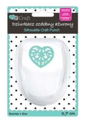 Okładka książki Dziurkach ozdobny ażurowy 3,7 cm Serce