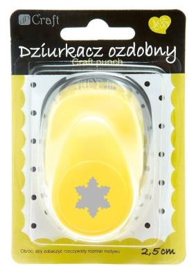 Dziurkacz ozdobny 2,5cm śnieżynka 3 MIX. Wydawca: Dalprint. SmakLiter.pl Opakowanie Dziurkacz ozdobny 2,5cm śnieżynka 3 MIX