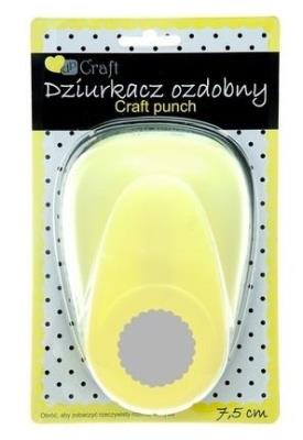 Dziurkacz ozdobny 7,5cm kółko z falbanką. Wydawca: Dalprint. SmakLiter.pl Opakowanie Dziurkacz ozdobny 7,5cm kółko z falbanką