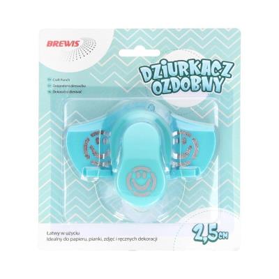 Dziurkacz ozdobny brzegowy - Buźka 2,5cm. Wydawca: Brewis. SmakLiter.pl Opakowanie Dziurkacz ozdobny brzegowy - Buźka 2,5cm