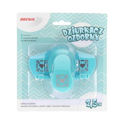 Dziurkacz ozdobny brzegowy - Serce 2,5cm. Wydawca: Brewis. SmakLiter.pl Opakowanie Dziurkacz ozdobny brzegowy - Serce 2,5cm