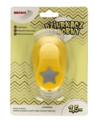 Dziurkacz ozdobny - Gwiazda 2,5cm MIX. Wydawca: Brewis. SmakLiter.pl Opakowanie Dziurkacz ozdobny - Gwiazda 2,5cm MIX