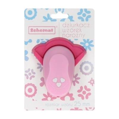 Opakowanie Dziurkacz ozdobny narożny 25mm 3 serca MIX