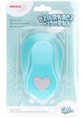 Dziurkacz ozdobny - Serce 3,8cm MIX. Wydawca: Brewis. SmakLiter.pl Opakowanie Dziurkacz ozdobny - Serce 3,8cm MIX