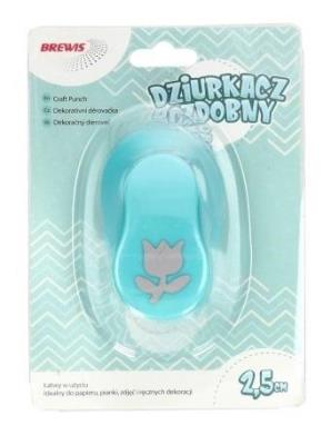 Dziurkacz ozdobny - Tulipan 2,5cm MIX. Wydawca: Brewis. SmakLiter.pl Opakowanie Dziurkacz ozdobny - Tulipan 2,5cm MIX