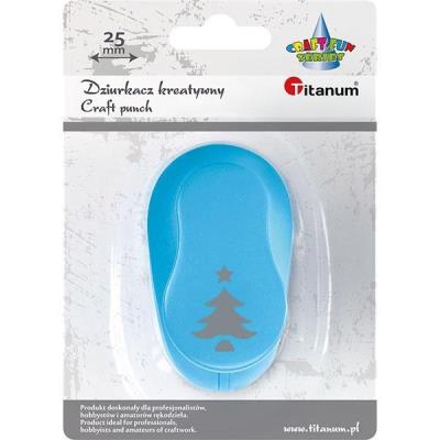 Dziurkacz z motywem 25mm choinka. Wydawca: Titanum. SmakLiter.pl Opakowanie Dziurkacz z motywem 25mm choinka