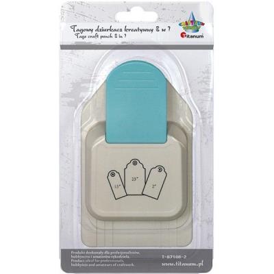 Dziurkacz z motywem tag 3w1. Wydawca: Titanum. SmakLiter.pl Opakowanie Dziurkacz z motywem tag 3w1