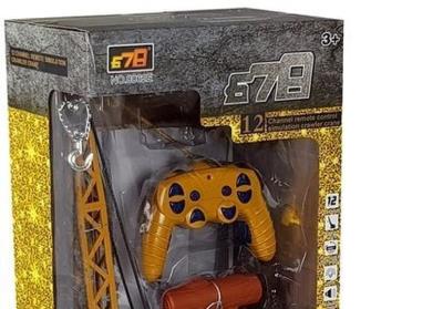 Opakowanie Dźwig RC z ruchomym ramieniem i światłem żółty