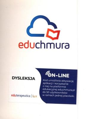 Eduterapeutica lux Dysleksja. Autor: Janiszewska Bożena, Kaczmarek Izabela, Zapadka Andrzej, Ławicka Joanna, Korodzińska-Grabowska Anna. SmakLiter.pl Okładka książki Eduterapeutica lux Dysleksja