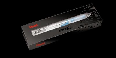 Opakowanie Eleganckie pióro kulkowe EnerGel 0,7 mm BL407 w etui błękitne