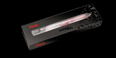 Opakowanie Eleganckie pióro kulkowe EnerGel 0,7 mm BL407 w etui różowe