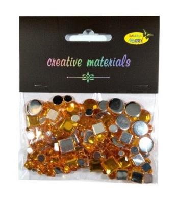 Opakowanie Elementy kryształkowe złote 4-12mm 25g