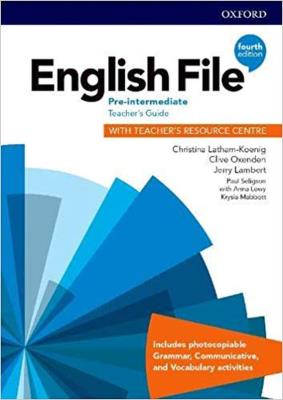 Okładka książki English File 4th edition Pre-Intermediate Teacher's Guide + Teacher's Resource Centre