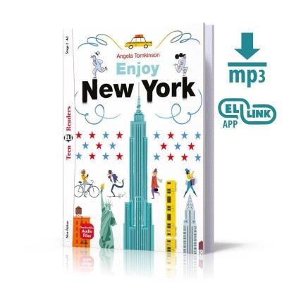 Enjoy New York + audio MP3 A2. Autor: Angela Tomkinson. SmakLiter.pl Okładka książki Enjoy New York + audio MP3 A2