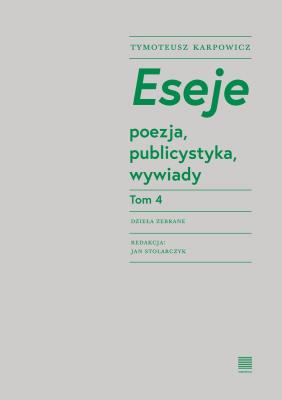 Okładka książki Eseje. Tom 4