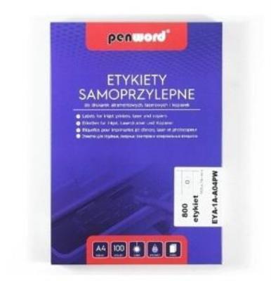 Opakowanie Etykiety samoprzylepne A4/100K 8x105x74mm