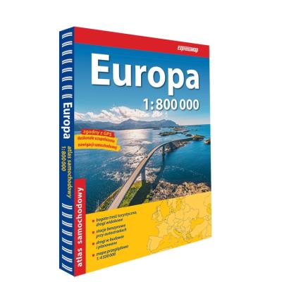 Okładka książki Europa atlas samochodowy 1:800 000