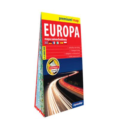 Okładka książki Europa; mapa samochodowa w kartonowej oprawie 1:4 000 000