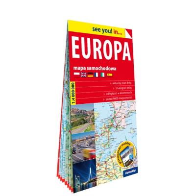 Okładka książki Europa papierowa mapa samochodowa 1:4 000 000