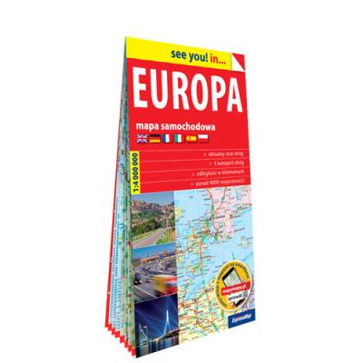 Okładka książki Europa papierowa mapa samochodowa 1:4 000 000