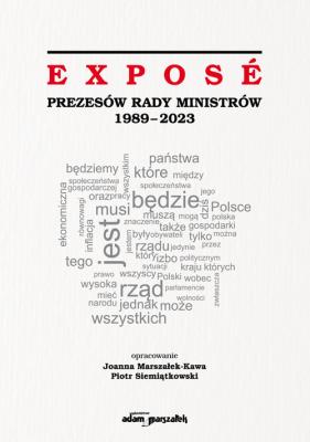 Expose Prezesów Rady Ministrów 1989-2019. Wydawca: Adam Marszałek. SmakLiter.pl Opakowanie Expose Prezesów Rady Ministrów 1989-2019