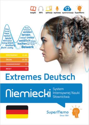 Extremes Deutsch. Niemiecki A1-C2. Autor: PolEng sp. z o.o. (Christiane Sanders. SmakLiter.pl Okładka książki Extremes Deutsch. Niemiecki A1-C2