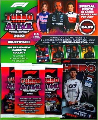 Opakowanie F1 Turbo Attax TCG Multipack z Kartami mix