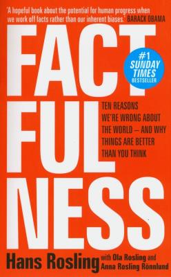 Factfulness. Autor: Rosling Hans. SmakLiter.pl Okładka książki Factfulness