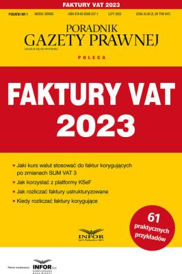 Okładka książki Faktury VAT 2023. Podatki 1/2023