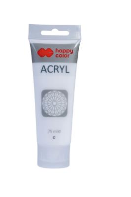 Okładka książki Farba akrylowa 75ml biel tytanowa HAPPY COLOR