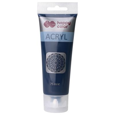 Opakowanie Farba akrylowa 75ml błękit pruski tubka Happy Color