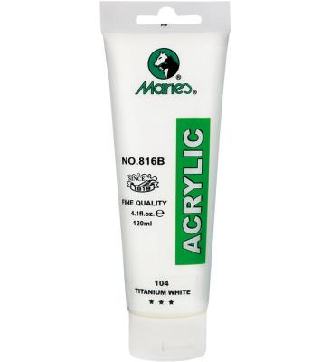 Opakowanie Farba akrylowa biała Maries 120 ml 816B-104