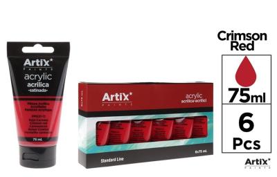 Opakowanie Farba akrylowa czerwień karmazynowa 75ml (6szt)