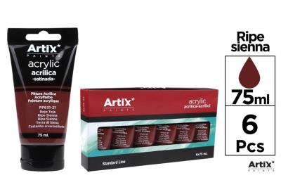 Opakowanie Farba akrylowa czerwona dachówka 75ml (6szt)