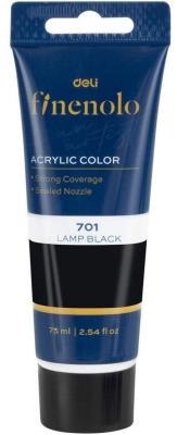 Opakowanie Farba akrylowa Finenolo 75ml czarna DELI