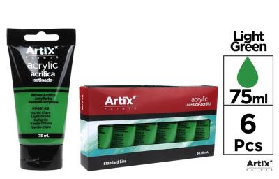 Opakowanie Farba akrylowa jasnozielona 75ml (6szt)