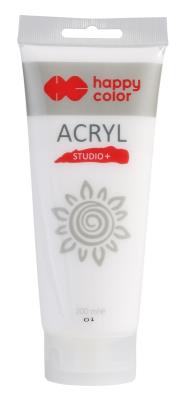 Opakowanie Farba akrylowa Studio 200 ml biel cynkowa Happy Color