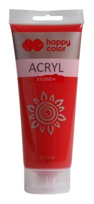Opakowanie Farba akrylowa Studio 200 ml czerwony kadmowy Happy Color
