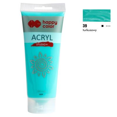 Opakowanie Farba akrylowa Studio 200 ml turkusowy Happy Color