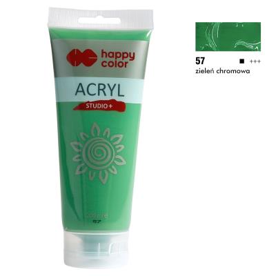 Opakowanie Farba akrylowa Studio 200 ml zieleń chromowa Happy Color