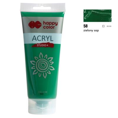 Opakowanie Farba akrylowa Studio 200 ml zielony sap Happy Color