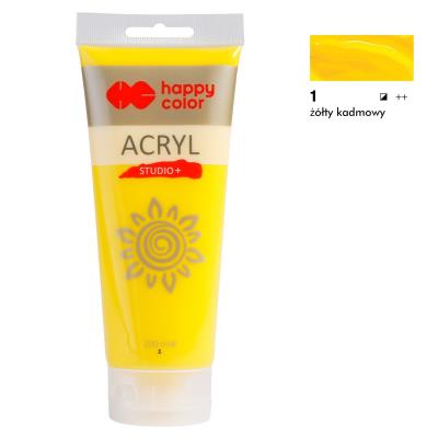 Opakowanie Farba akrylowa Studio 200 ml żółty kadmowy Happy Color