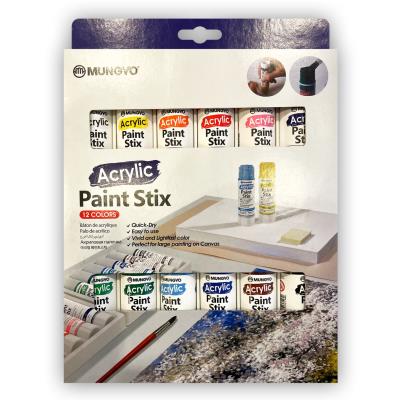 Farba akrylowa w sztyfcie 12 kolorów MUNGYO. Wydawca: Mungyo. SmakLiter.pl Opakowanie Farba akrylowa w sztyfcie 12 kolorów MUNGYO