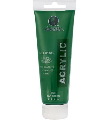 Farba akrylowa zielona Maries 120 ml 816B-568. Wydawca: KW TRADE. SmakLiter.pl Opakowanie Farba akrylowa zielona Maries 120 ml 816B-568