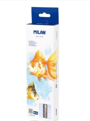 Opakowanie Farba akwarelowa w kostce 24 kolory kasetka MILAN