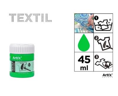 Opakowanie Farba do tkanin jasnozielona 45ml (6szt)