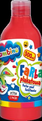 Opakowanie Farba plakatowa 500ml BAMBINO w butelce czerwona