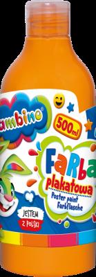 Opakowanie Farba plakatowa 500ml BAMBINO w butelce pomarańczowa