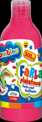 Opakowanie Farba plakatowa 500ml BAMBINO w butelce różowa