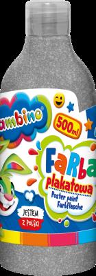 Opakowanie Farba plakatowa 500ml BAMBINO w butelce srebrna